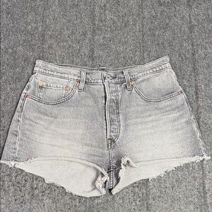 Levi's Light Gray Denim Jean Shorts